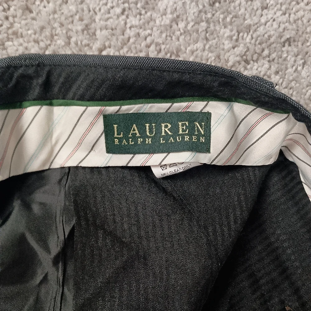 Lauren Ralph Lauren 36x32‎ Wool Flat Front Grey Mens Dress Pants